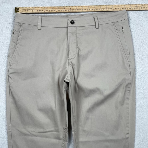 BirdDogs Pants Men 36x29 Beige Taper Boomstick Stretch Lined Chino Golf Office - Picture 8 of 11